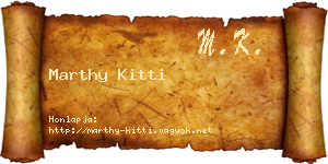 Marthy Kitti névjegykártya